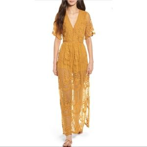 Yellow lace maxi